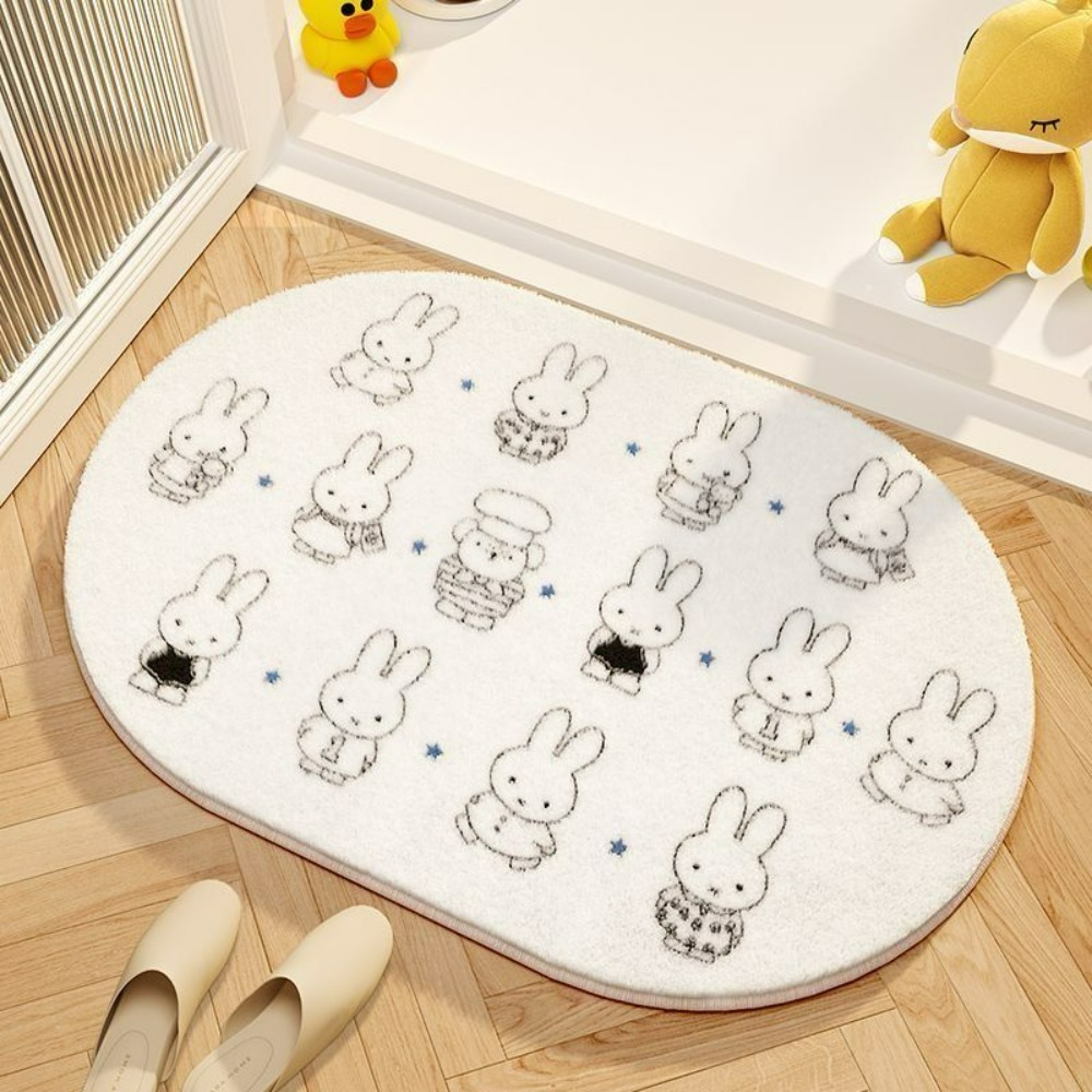 Home Goods Bathroom Accessories - سجادة أرضية كرتونية على شكل ميفي،