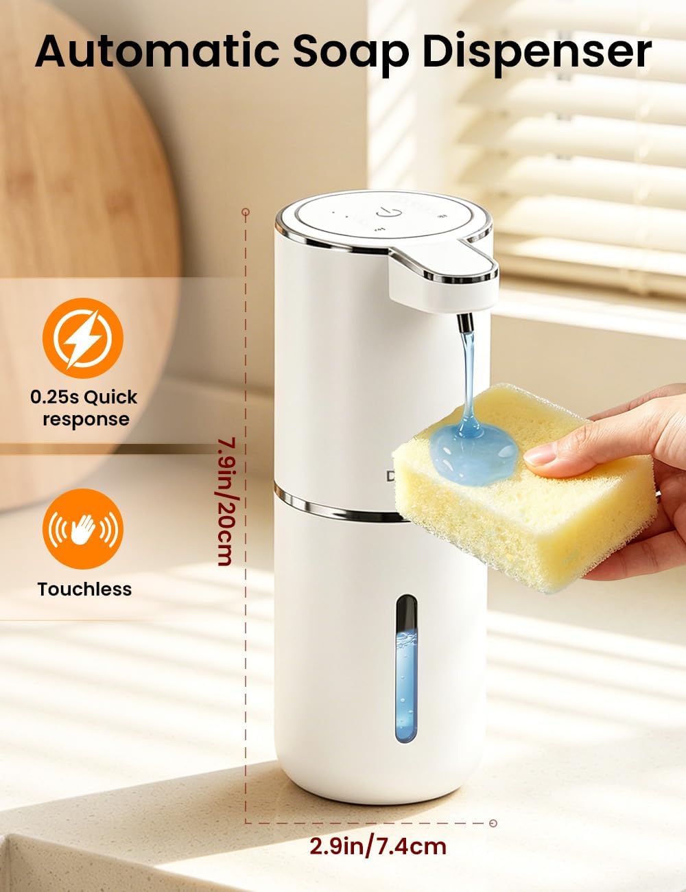 Soap Dispenser Pump - سعة 380 مل مع شاشة عرض