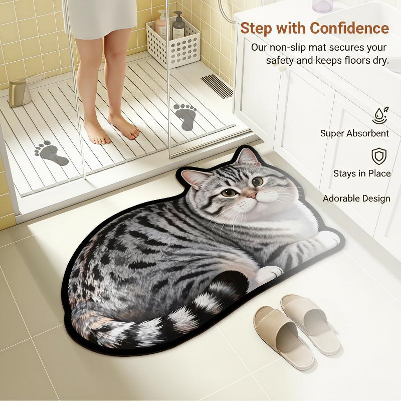 سجادة حمام من الدياتوميت بطباع - مراجعة Home Bathroom Ideas وسعره