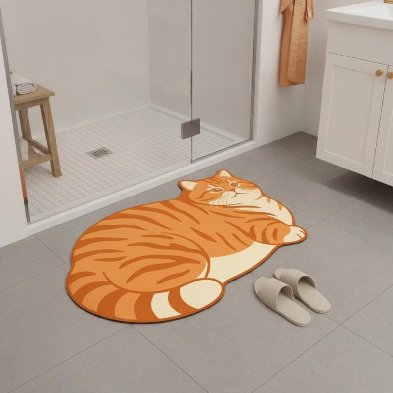 سجادة حمام من الدياتوميت بطباع - مراجعة Home Bathroom Ideas وسعره
