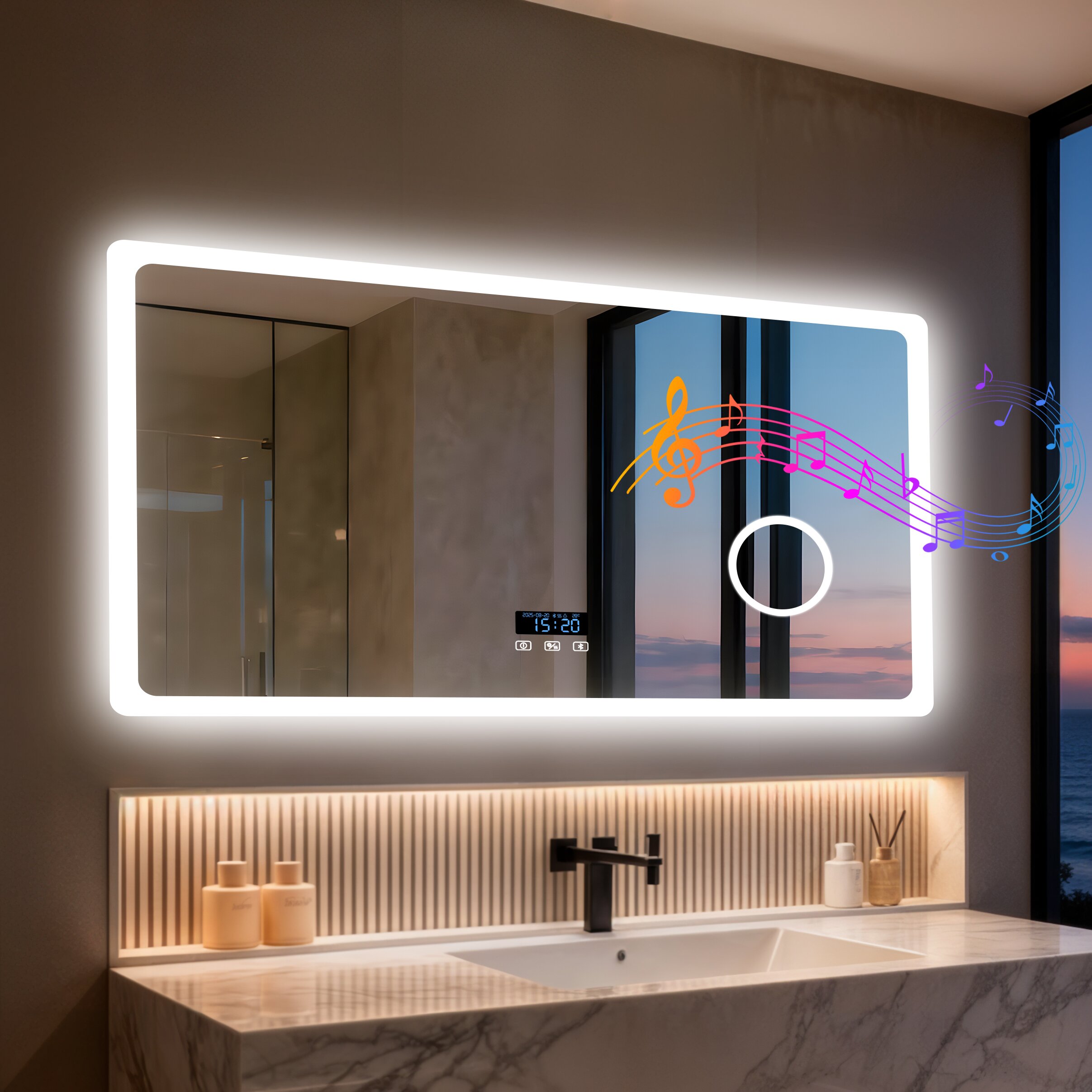 مرآة حمام LED بتقنية البلوتوث  - مراجعة Zara Home Bathroom وسعره