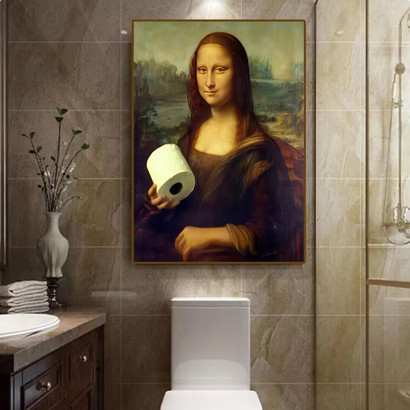لوحة فنية تجريدية مضحكة للحمام - مراجعة Home Bathroom Pictures وسعره