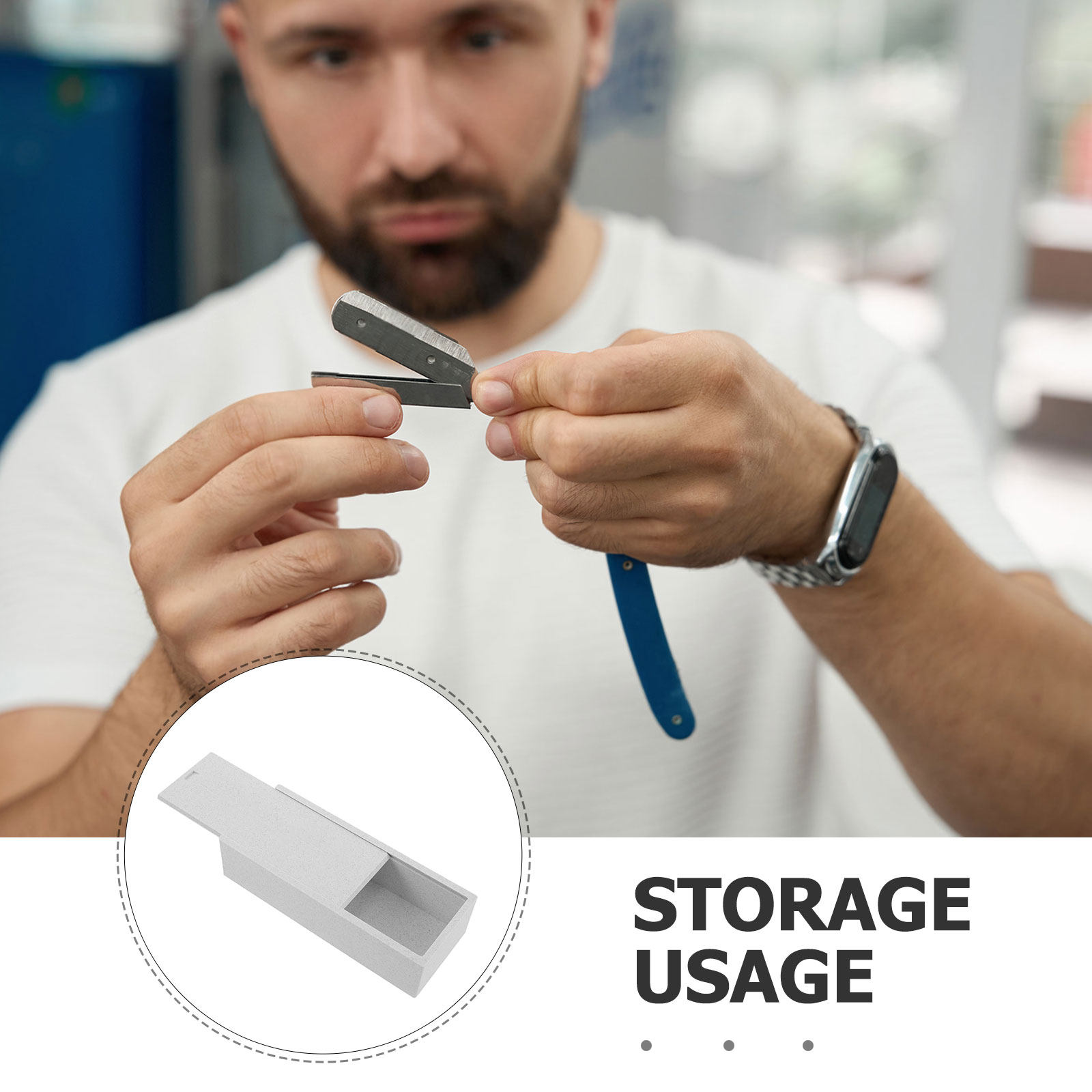 علبة تخزين شفرات الحلاقة ذات ا - مراجعة Home One Bathroom Accessories وسعره