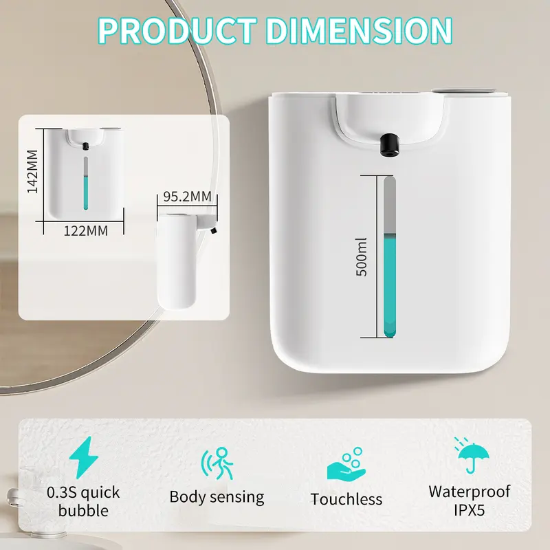 500 مللي سعة كبيرة 9 مستويات ر - مراجعة Soap Dispenser Pump وسعره