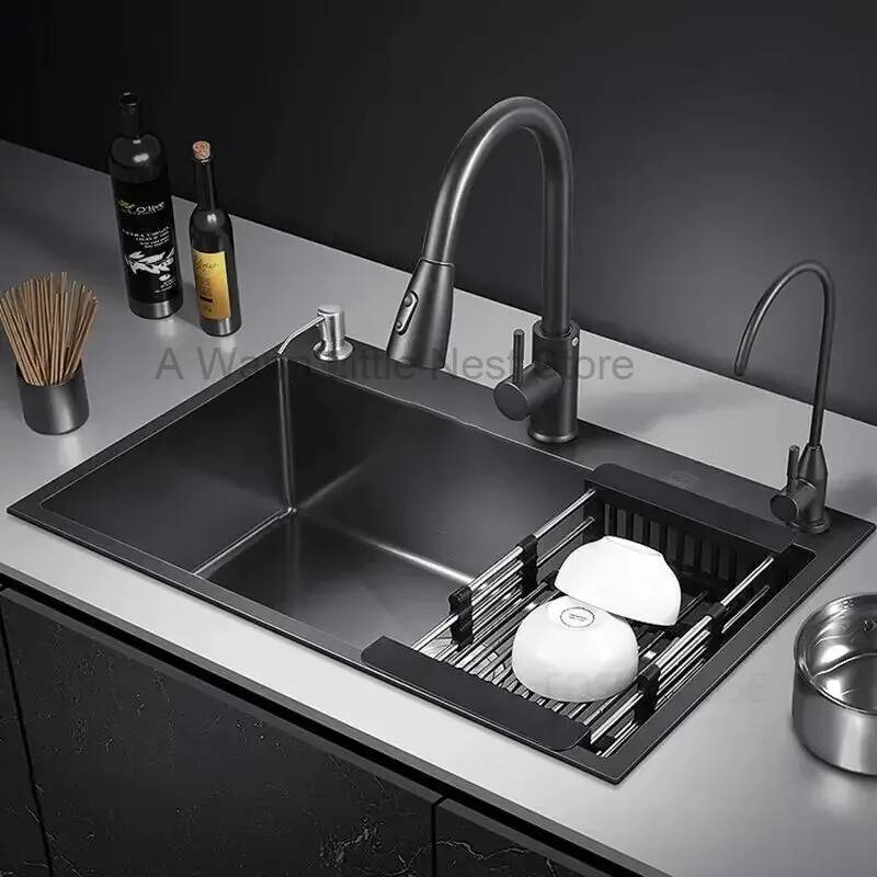 حوض مطبخ نانو أسود، حوض حمام م - مراجعة Home One Bathroom Accessories وسعره